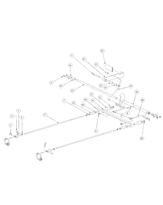 Brake Assembly Diagram and Parts List for M54-KW 53AB5DBW150-23-HP Cub Cadet Lawn Tractor